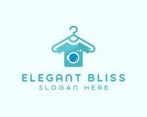 Clothes Washer - Hanger T-shirt Washing logo design