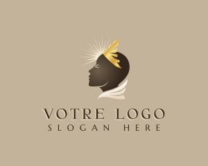 Queen - Goddess Crown Woman logo design