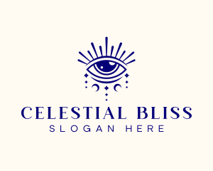 Boho Eye Celestial logo design