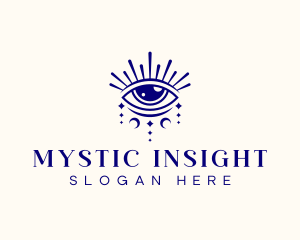 Boho Eye Celestial logo design