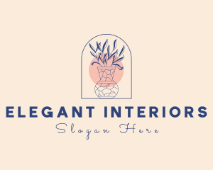 Flower  Vase Decor logo design