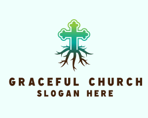 Church - Root Cross Church logo design