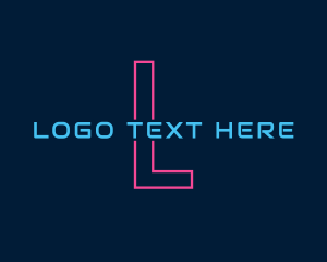 Neon Tech Letter Logo