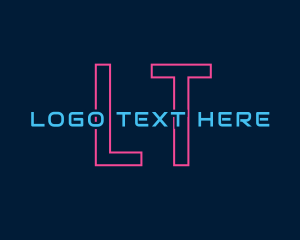 Spliced - Startup Neon Tech logo design