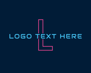 Startup Neon Tech Logo