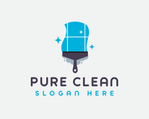 Housekeeping Squeegee Cleaning logo design