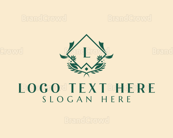 Floral Leaf Garden Logo