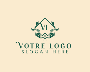 Floral Leaf Garden  Logo