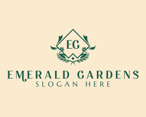 Floral Leaf Garden  logo design