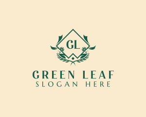 Floral Leaf Garden  logo design