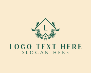 Floral Leaf Garden  Logo