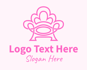 Home Interior - Pink Accent Chair logo design