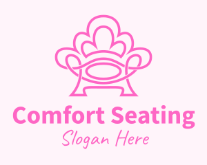 Seating - Pink Accent Chair logo design