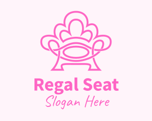 Throne - Pink Accent Chair logo design