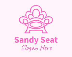 Pink Accent Chair  logo design