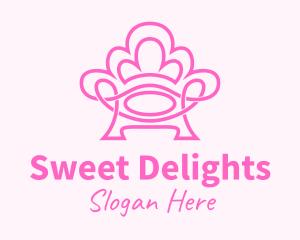 Pink Accent Chair  logo design