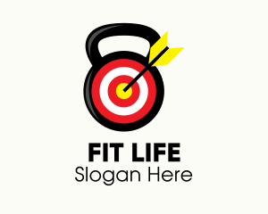 Target Fitness Kettlebell logo design