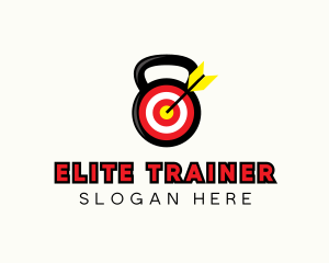 Target Fitness Kettlebell logo design