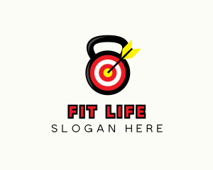 Target Fitness Kettlebell logo design