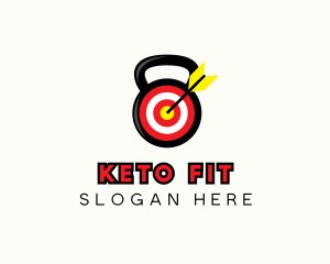 Target Fitness Kettlebell logo design