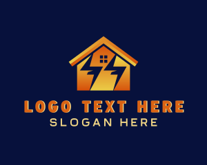 Voltage - Lightning Bolt House logo design