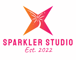 Sparkler - Star Fireworks New Year logo design