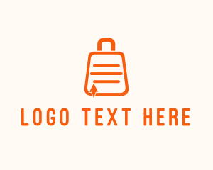 Online Shop - Arrow Shopping Bag logo design