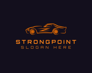 Race Car Driver - Fast Speed Sports Car logo design