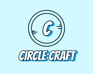 Circle Handdrawn Sketch logo design