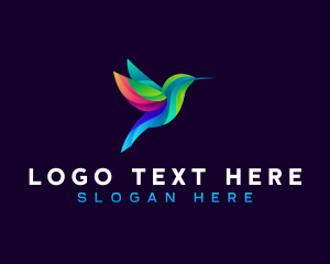 Dynamic - Modern Flying Hummingbird logo design