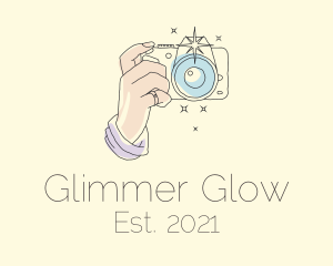 Shimmer - Pastel Camera Line Art logo design