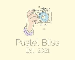 Pastel - Pastel Camera Line Art logo design