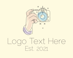 Electronics - Pastel Camera Line Art logo design