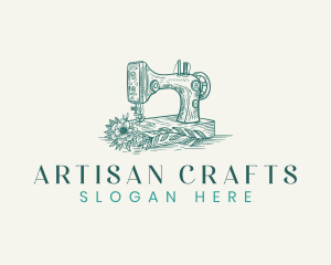 Crafts - Sewing Machine Seamstress logo design
