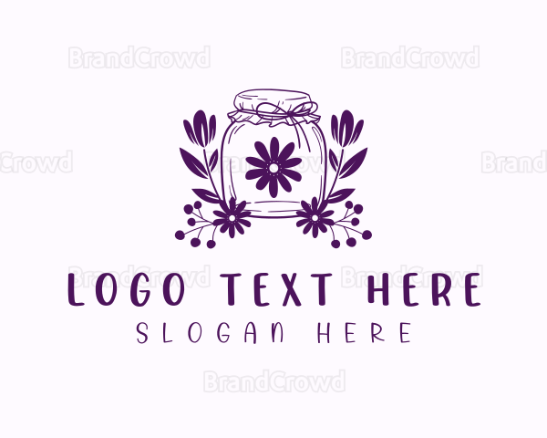 Feminine Floral Jar Logo