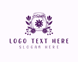 Homemade - Feminine Floral Jar logo design