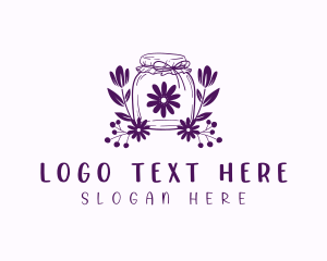 Feminine Floral Jar Logo