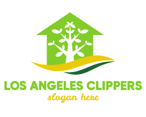 Developer - Green House Tree logo design