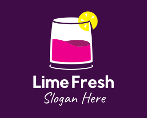 Lime - Wine Cocktail Drink logo design