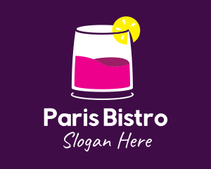 Wine Cocktail Drink logo design