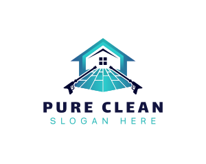 Floor Pressure Washing Cleaning logo design