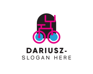 Modern Pink Bicycle Logo