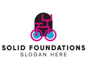 Sports - Modern Pink Bicycle logo design