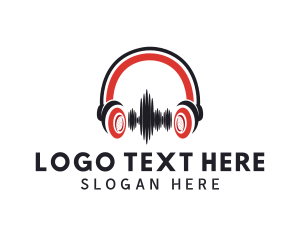 Recording App - Music Headphone Streaming logo design