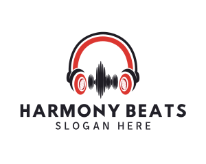 Music Headphone Streaming logo design