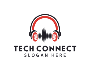 Recording Artist - Music Headphone Streaming logo design
