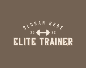 Training Gym Weights logo design