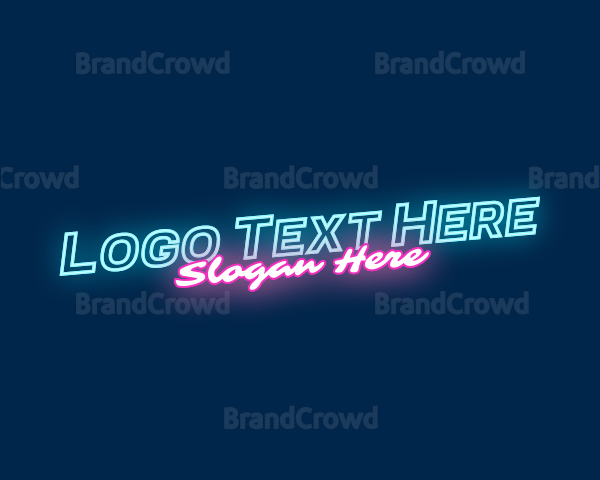 Tilted Neon Sign Logo