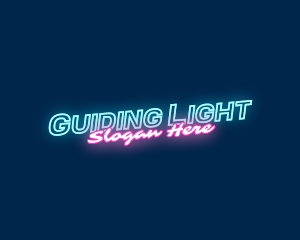 Tilted Neon Sign logo design