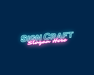 Sign - Tilted Neon Sign logo design